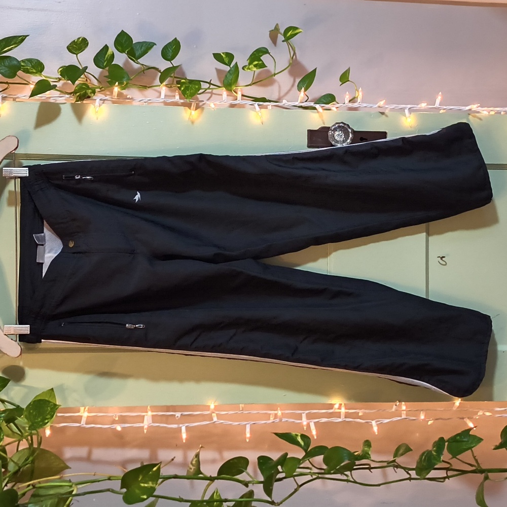 Women's Bold Spirit Black Windbreaker Mesh Lined Reflective Piping Pant S